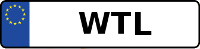 Kennzeichen mit WTL