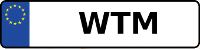 Kennzeichen mit WTM