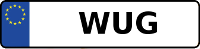 Kennzeichen mit WUG