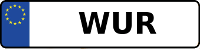 Kennzeichen mit WUR