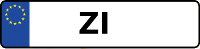 Kennzeichen mit ZI