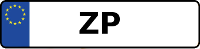 Kennzeichen mit ZP