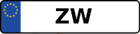 Kennzeichen mit ZW