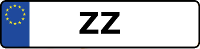 Kennzeichen mit ZZ