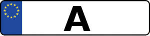 Kennzeichen mit A