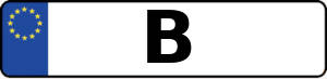 Kennzeichen mit B