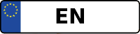 Kennzeichen mit EN