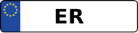 Kennzeichen mit ER