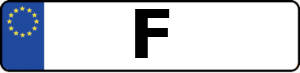Kennzeichen mit F