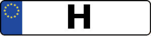 Kennzeichen mit H