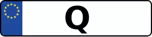 Kennzeichen mit Q