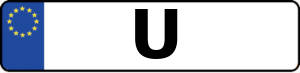 Kennzeichen mit U