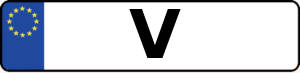 Kennzeichen mit V