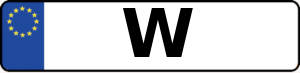 Kennzeichen mit W