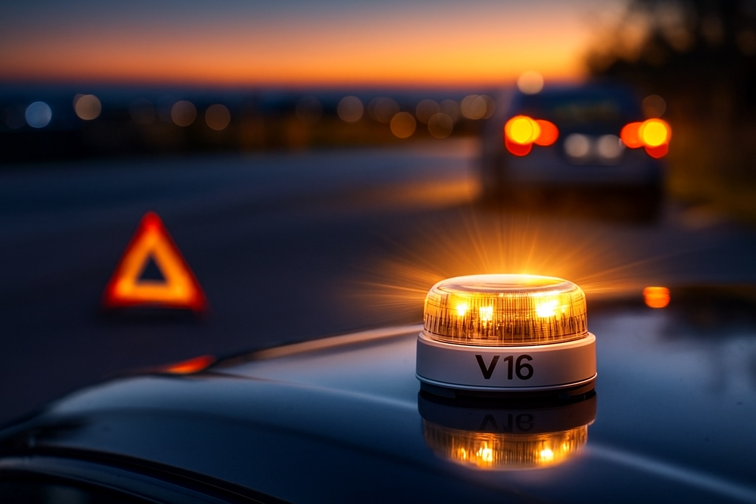V16-WARNLEUCHTE