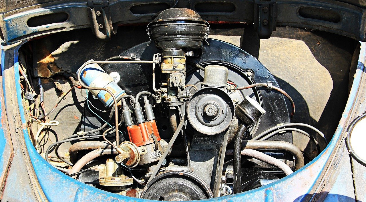 VW Käfer Motor mit Keilriemen